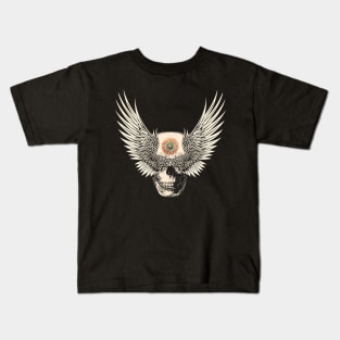 This Skull Has Wings for Eyes! Kids T-Shirt